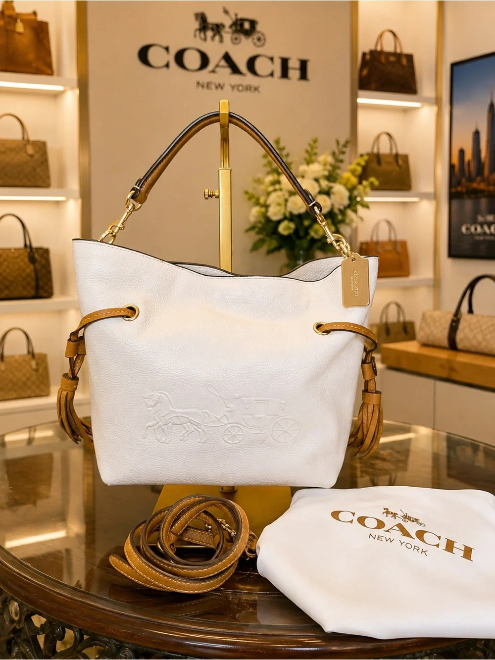 Coach pebbled leather